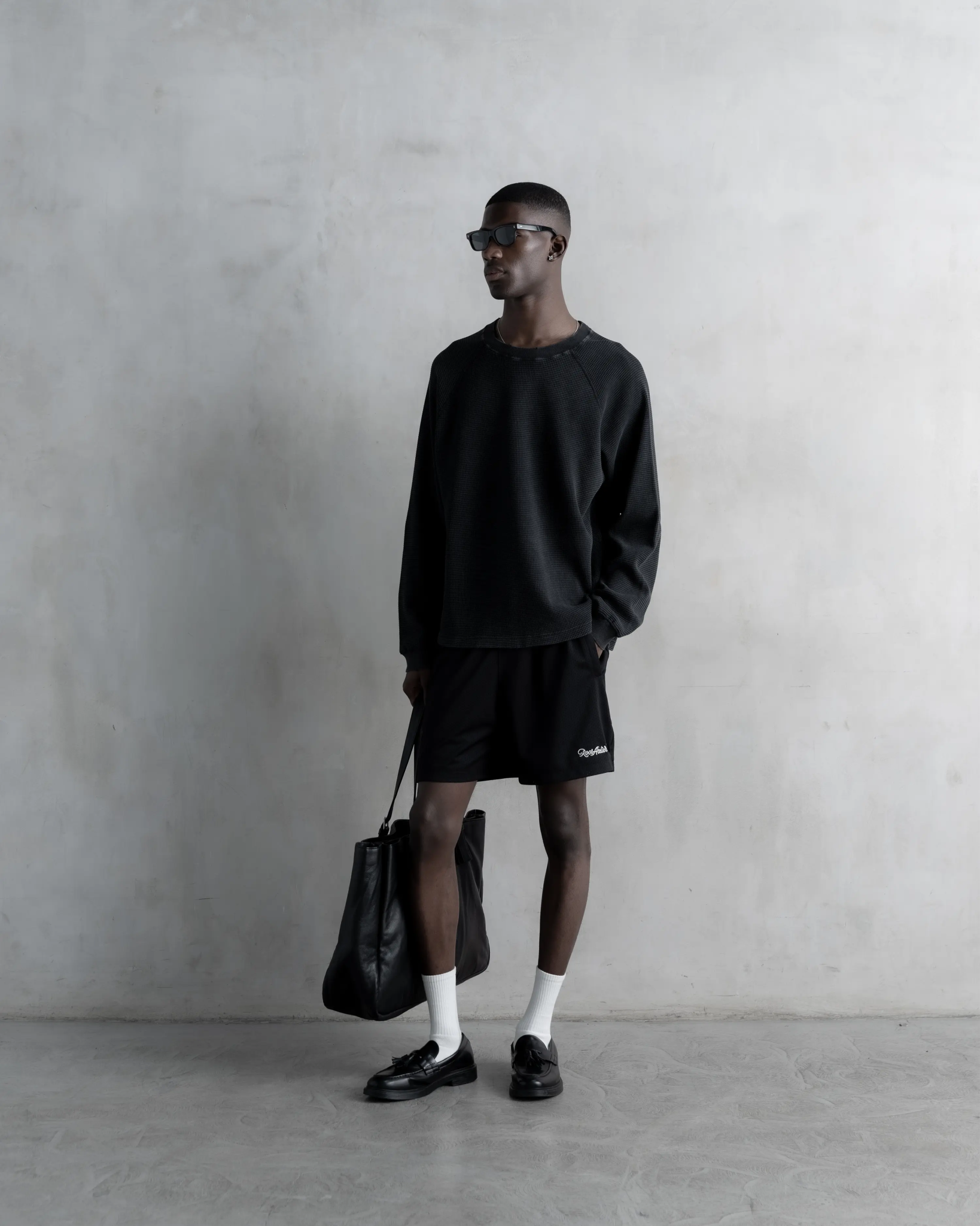 RA Waffel Long Sleeve Black - Root Atelier™ by Eugen Lods